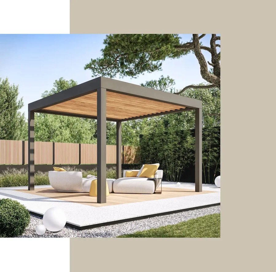 Pergola aluminium autoportante jardin design